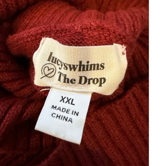 LUCYSWHIMS The Drop Plum Turtleneck Sweater Top Shirt  Women's XXL 2XL - Picture 6 of 10